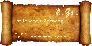 Marienescu Zsanett névjegykártya